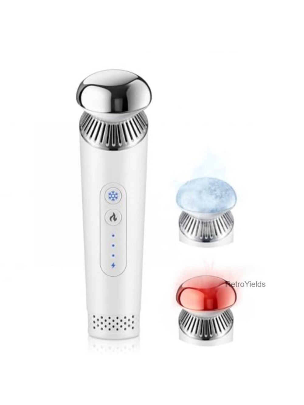 2-in-1 Cold Heat Facial Massager Depuffing Wand for Eyes Face Neck